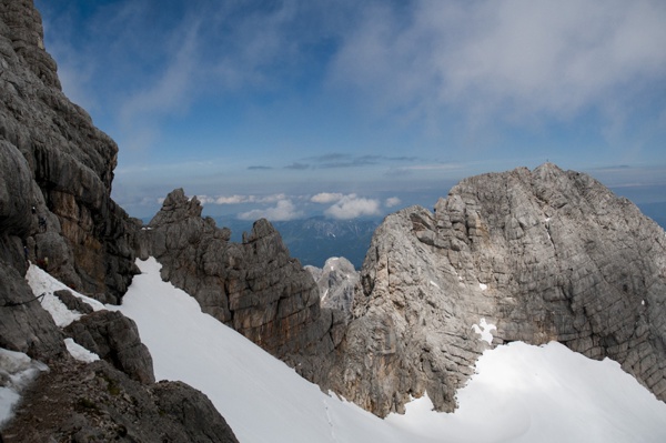 Natur 2016 Berg Dachstein Klettersteig Schnee Wolken Himmel draussen 