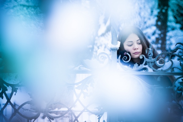 Spielerei 2014 Schlossberg Brunnen Farbe Portrait Bokeh Gesicht Schnörkel Österreich